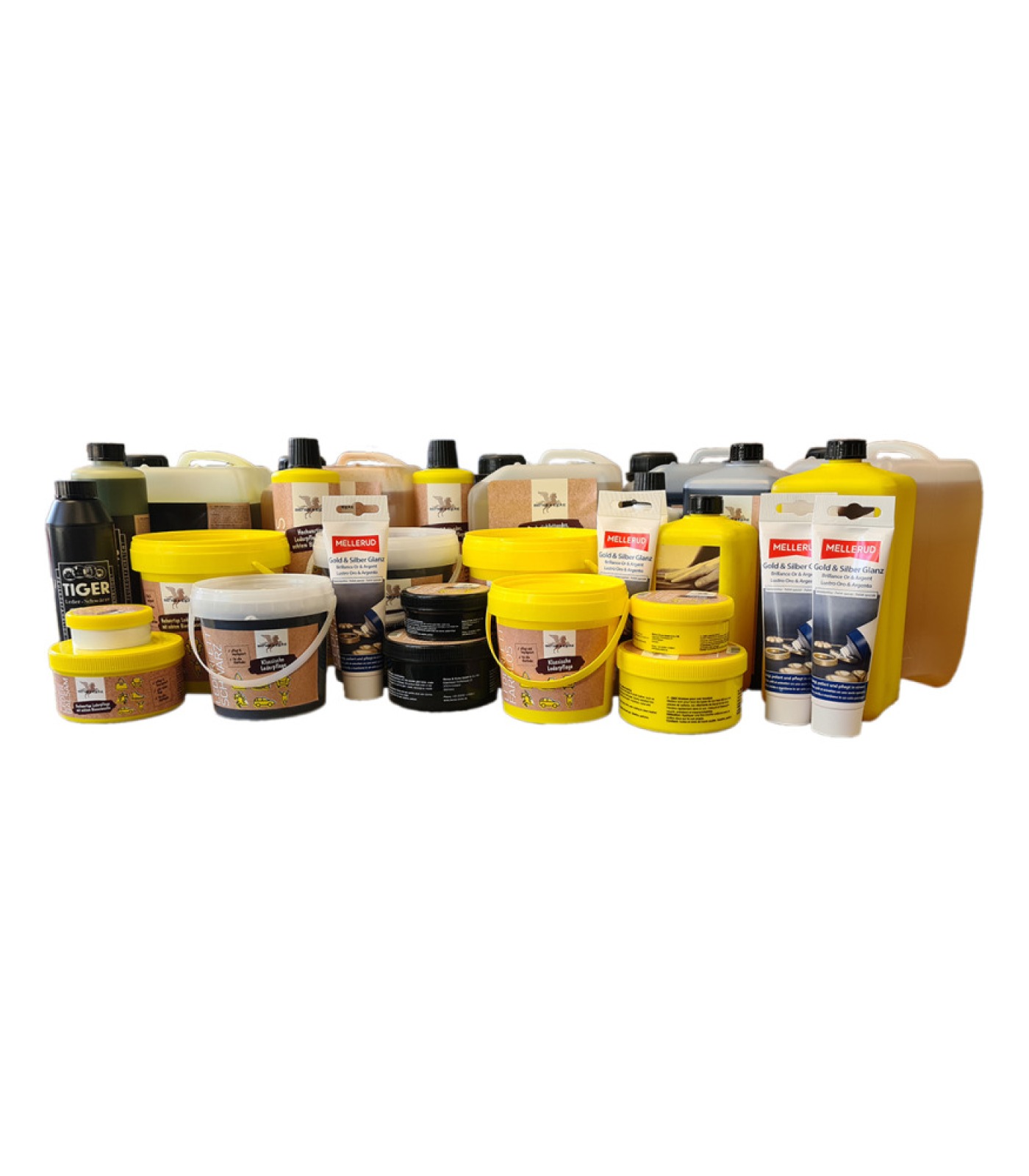 Leather oil, leather grease, leather paint and polish for bells, buckles and straps