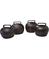 Bartenbach steel bell sonnette forged, copper-plated