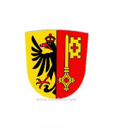 Klicken für Detailansicht Kantonswappen aus Leder Genf