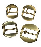 Buckle for bell straps 103er brass one spike