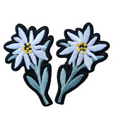 Edelweiss embroidered in fabric