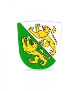 Canton coat of arms  Thurgau made of leather